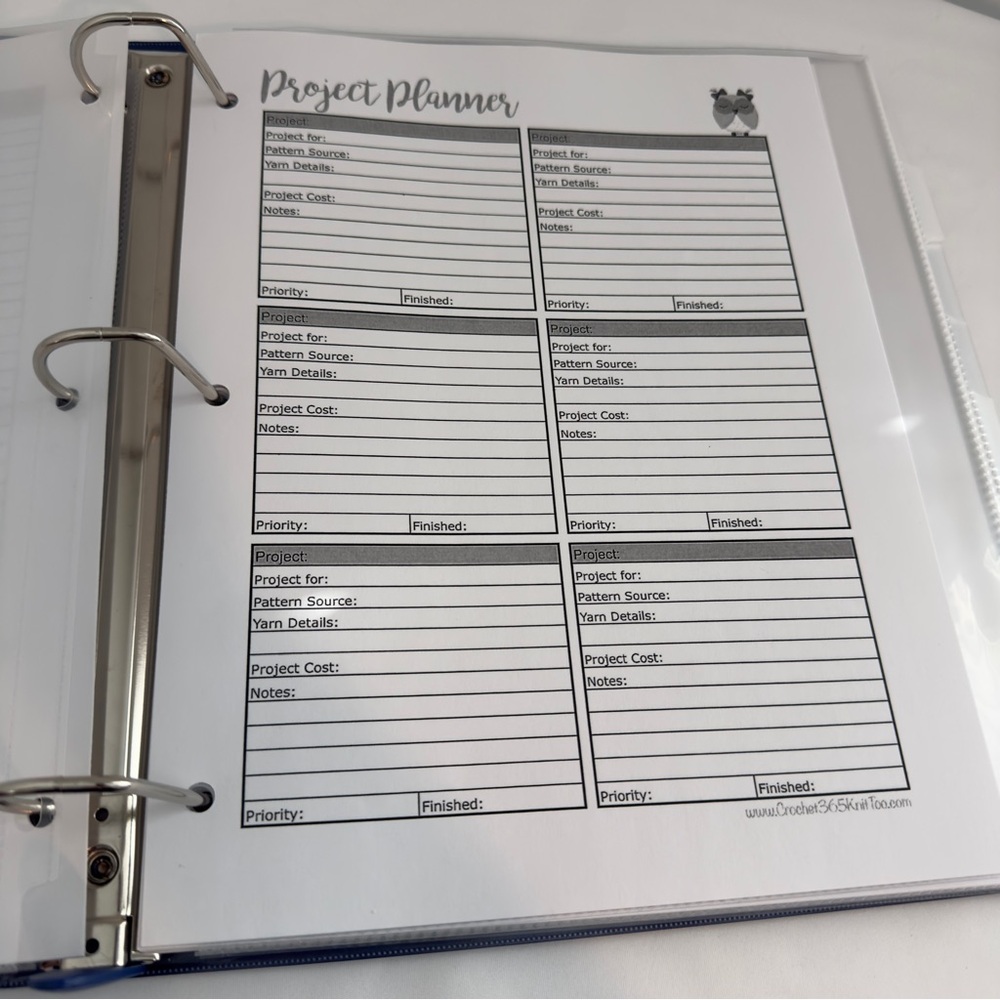 Crochet Project Binder With Over 40 Patterns - Picture 4 of 11